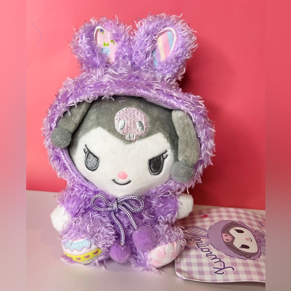 Kuromi Easter Bunny Costume Clip-on Plush